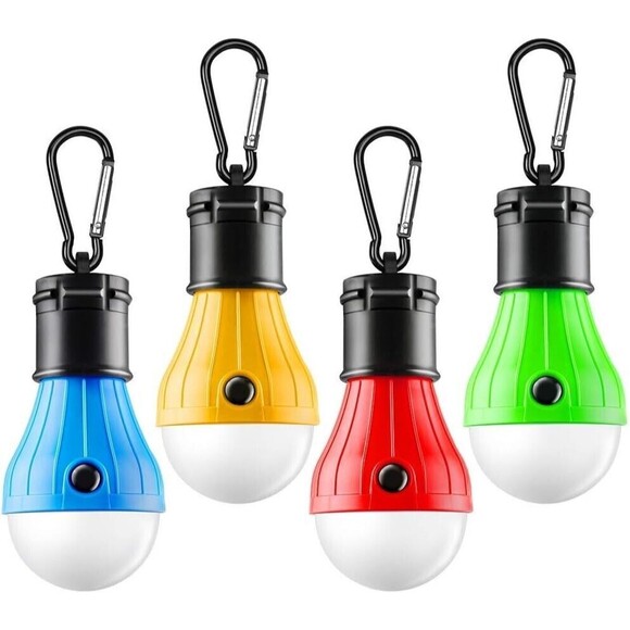 Tent Lamp Portable LED Light Emergency Light for Camping Hiking Fishing, 4 Pack - Picture 1 of 12